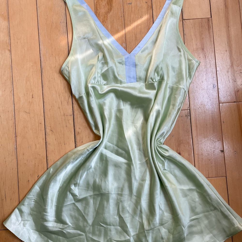 Green slip dress!